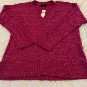 CO Women's Magenta V-Neck Sweater